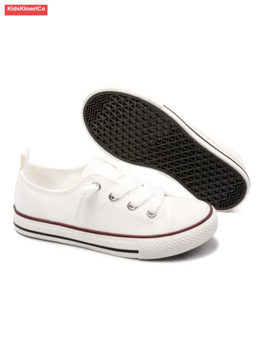 Kids Slip-On Canvas Sneakers No-Tie Low Top School Shoes